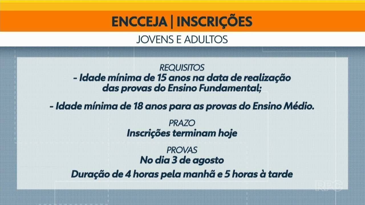 Encceja: inscrição para quem busca diploma do ensino fundamental ou médio termina nesta sexta; tire dúvidas